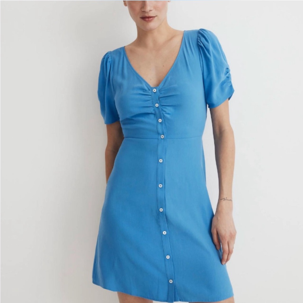 Madewell V Neck Button Up Mini Dress, Size 4